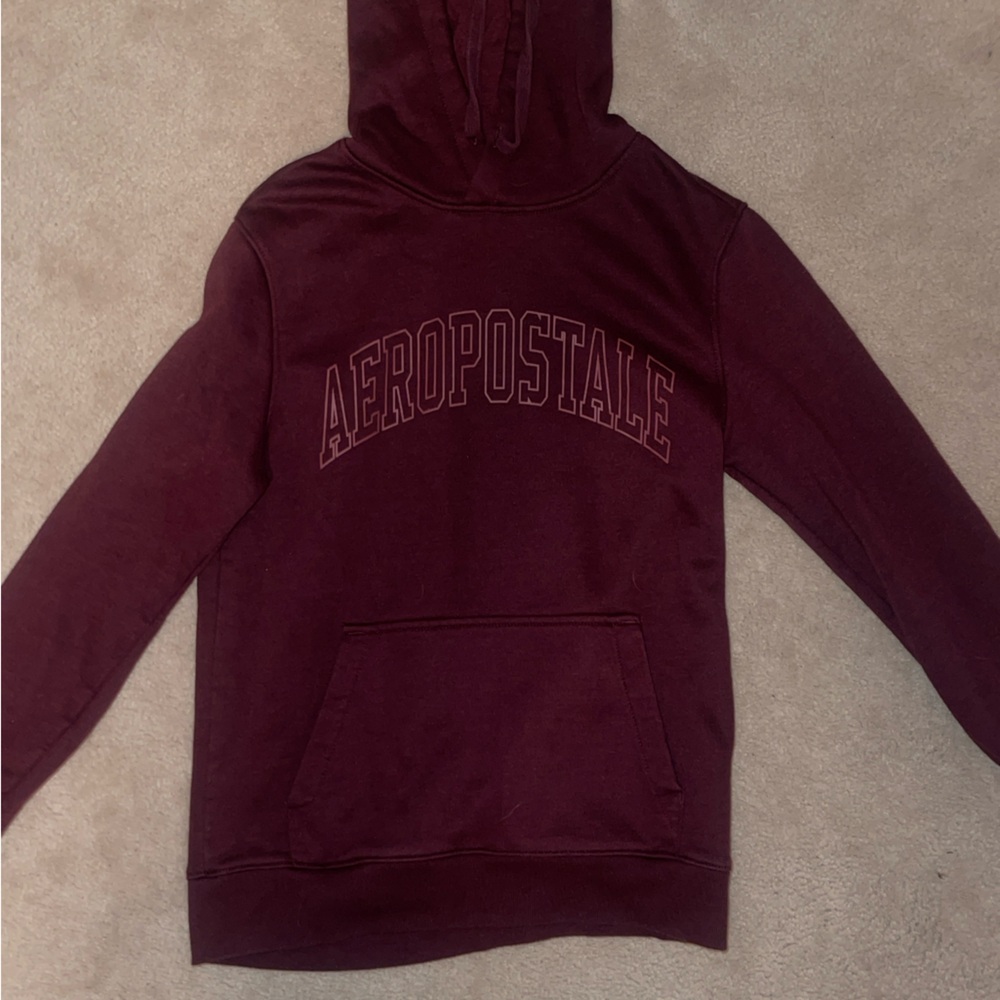 Maroon Coloured Aeropostale Mens Hoodie